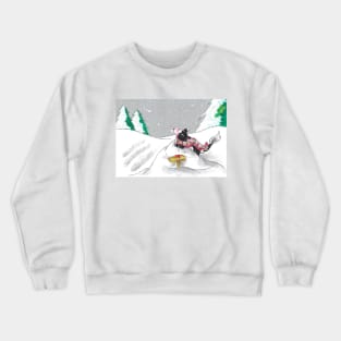 Snowy Strawberry Patch Crewneck Sweatshirt